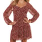 Juniors Derek Heart Long Sleeve Ditsy Tier A-Line Dress - image 3