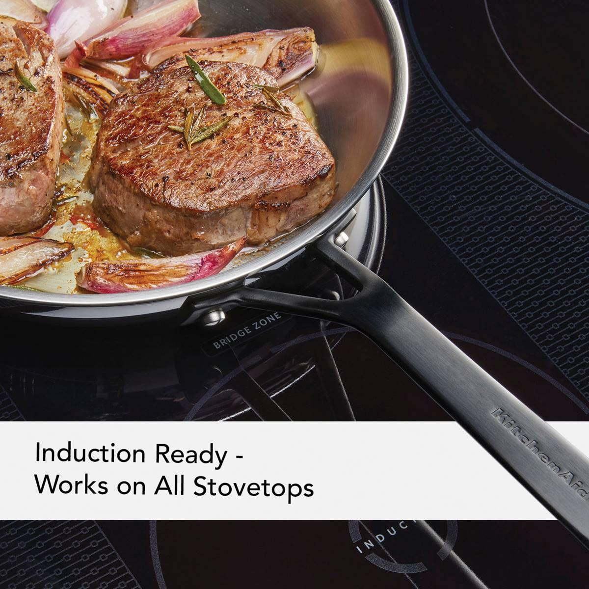 KitchenAid® 2pc. 5-Ply Clad Stainless Steel Frying Pan Set