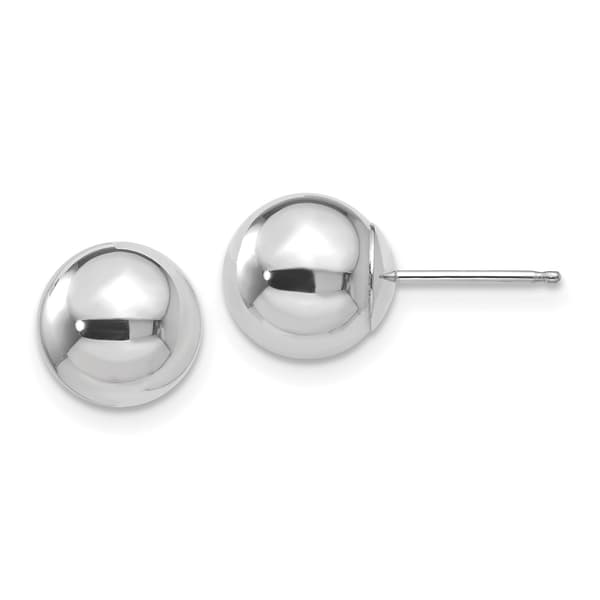 Gold Classics&#40;tm&#41; 14kt. White Gold 8mm Ball Stud Earrings - image 