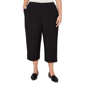 Plus Size Alfred Dunner Crowd Pleaser Relaxed Pull-On Black Capri - image 1