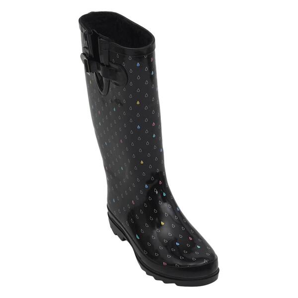 Womens Fifth & Luxe Tall Faux Fur Lined Rain Boots - Black/Multi - image 