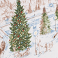 Threadmade Santa’s Snowy Sleighride Tablecloth - image 4