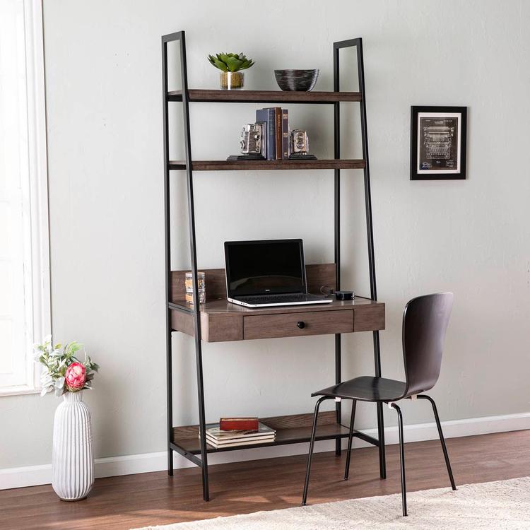 Southern Enterprises Lizvan Industrial Ladder Desk w/ Storage