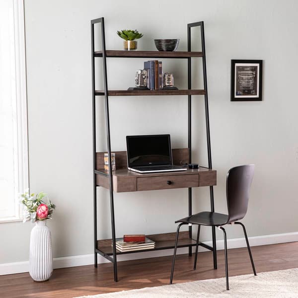 Southern Enterprises Lizvan Industrial Ladder Desk w/ Storage