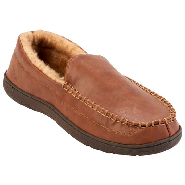 Mens Haggar(R) Faux Leather Venetian Slippers