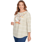 Plus Size Ruby Rd. Must Haves II Autumn Cat Houndstooth Tee - image 3