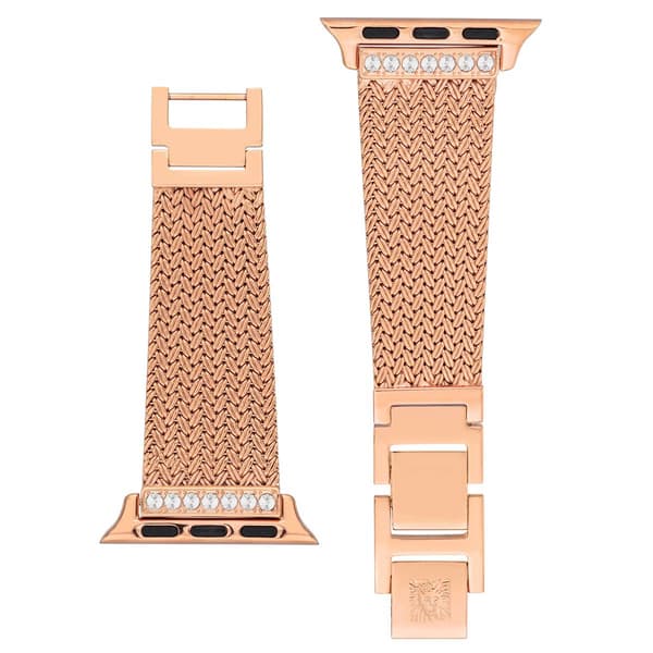 Anne Klein Premium Crystals Gold Mesh Band for Apple Watch&#174;