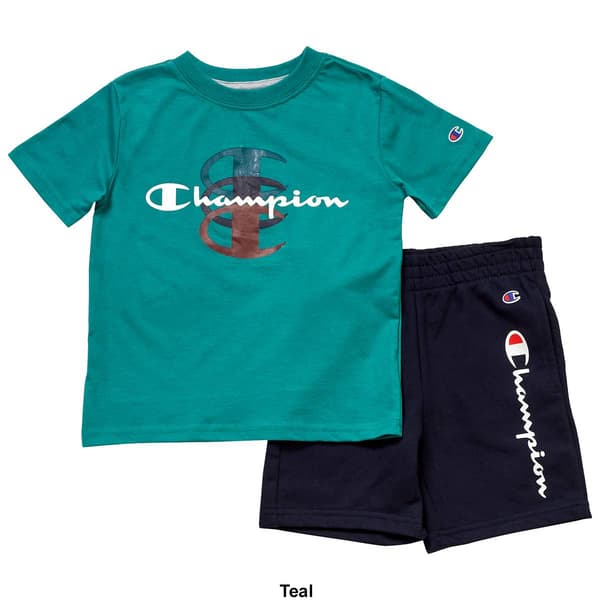 Boys &#40;4-7&#41; Champion&#174; Graphic Tee & Signature Shorts Set