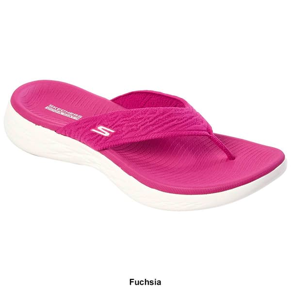 Womens Skechers On-The-Go 600 Flip Flops - Sunny