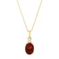 Diamond Classics&#40;tm&#41; 10kt. Yellow/Garnet Oval Pendant - image 1