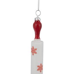 Northlight Seasonal 7.25in. Rolling Pin Glass Christmas Ornament