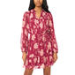 Womens MSK Long Sleeve Lurex Print Pintuck Dress - image 1