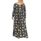Plus Size 24/7 Comfort Apparel Floral Long Sleeve Maxi Dress - image 2