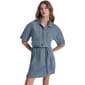 Womens DKNY Short Sleeve Tie Waist Denim Shirtdress - image 1