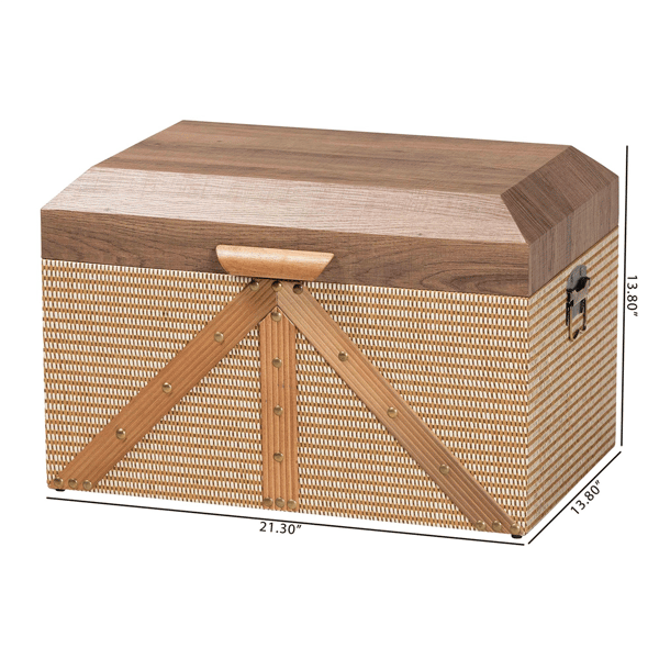 Baxton Studio Kande Woven Exterior Storage Trunk