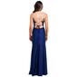 Juniors Crystal Doll Indigo Satin Rhinestone Strap Sheath Dress - image 2