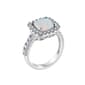 Gemstone Classics™ Sterling Silver Opal & Sapphire Halo Ring - image 2