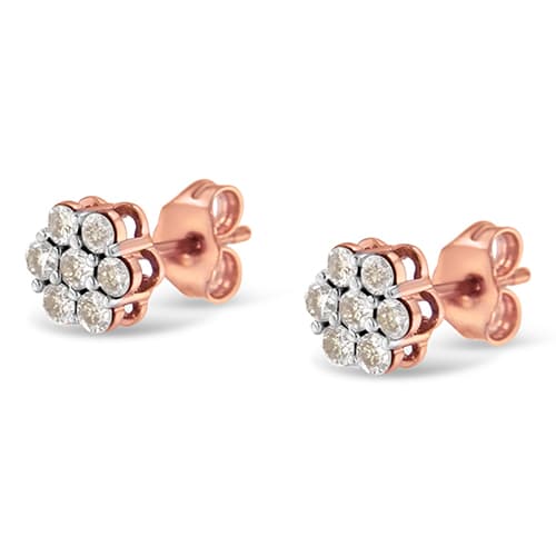 Diamond Classics™ 10kt. Diamond Floral Stud Earrings