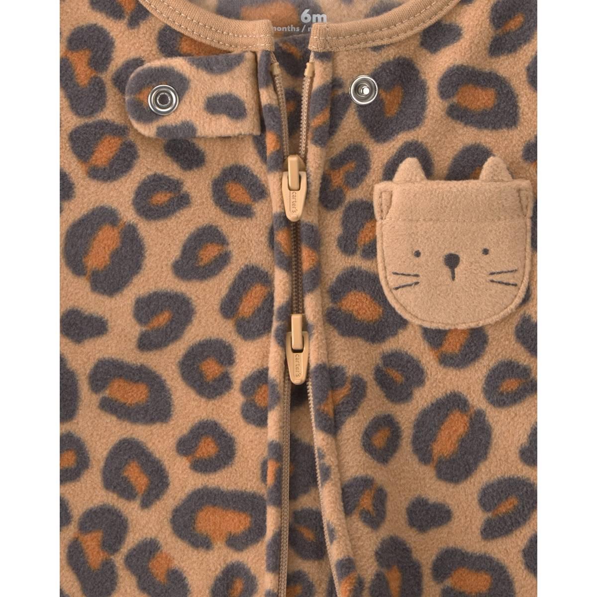 Baby Girl (NB-9M) Carter''s® Leopard Zip Sleep & Play Pajamas