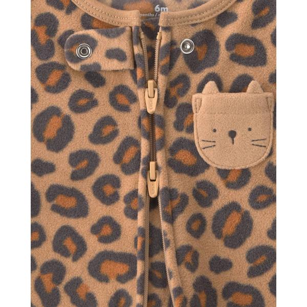 Baby Girl (NB-9M) Carter''s® Leopard Zip Sleep & Play Pajamas