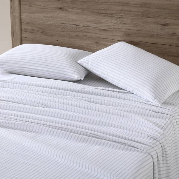 Eddie Bauer Trail Stripe Cotton Flannel Sheet Set - image 