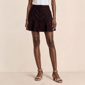 Womens Draper James Faux Suede Snap Button Front Skirt - image 1