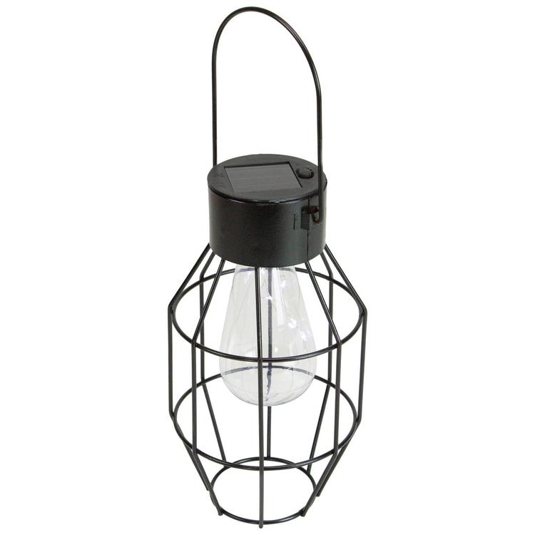 Northlight Seasonal 9.5in. Geometric Oblong Solar Lantern