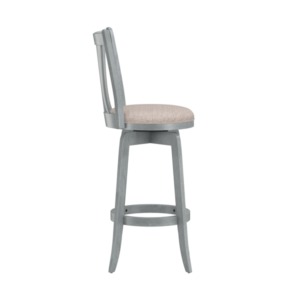 HH2 Home Savana Blue Wood Swivel Bar Height Stool