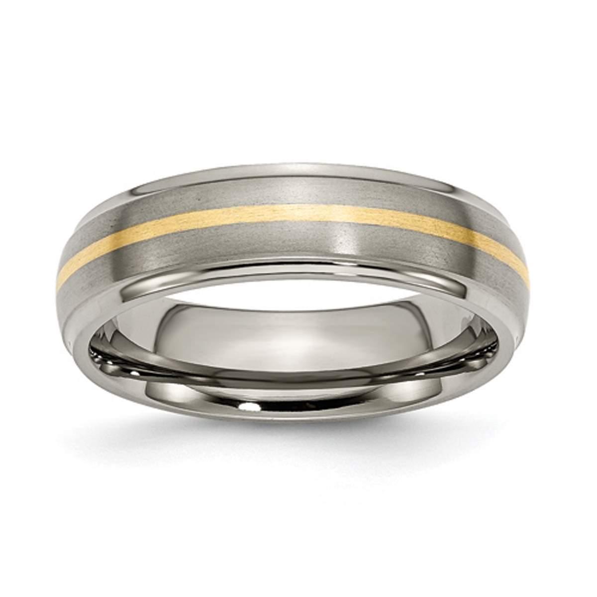 Mens Endless Affection™ Ridged Edge 14kt. Yellow Gold...