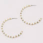 Ashley Cooper(tm) White Disc & Gold-Tone Beaded Hoop Earrings - image 1