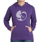 Womens LA Pop Art Yin Yang Cat - Word Art Hooded Sweatshirt - image 1