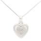 Gianni Argento Sterling Double Heart Diamond Necklace - image 1