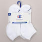 Mens Champion(R) 6pk. Logo Low Cut Socks - White/Blue - image 1