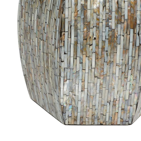 9th & Pike&#174; Small Multi Shell And Wood Contemporary Accent Table