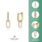 Brilliant Grown Lab-Grown Diamond Drop Huggie Hoop Earrings - image 4