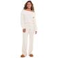 Juniors Pink Rose Prairie 2pc. Boucle Sweater &amp; Lounge Pants Set - image 1
