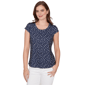 Womens Emaline Sapphire Serenade II Cap Sleeve Stars Tee - image 1