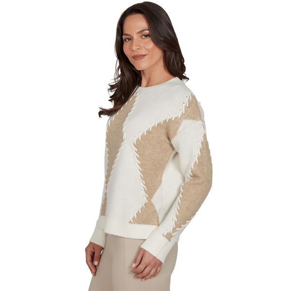 Petite Skye’s the Limit Urban Heirloom Corded Argyle Sweater