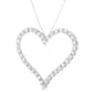 Haus of Brilliance Sterling Silver 3.0ctw. Diamond Heart Pendant - image 3