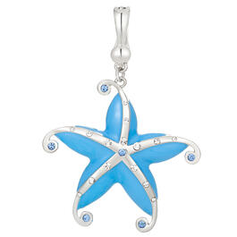 Wearable Art Silver-Tone Starfish Crystal Enhancer