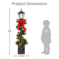 Puleo International 4ft LED Artificial Adorned Lamp Post Set of 2 - image 6