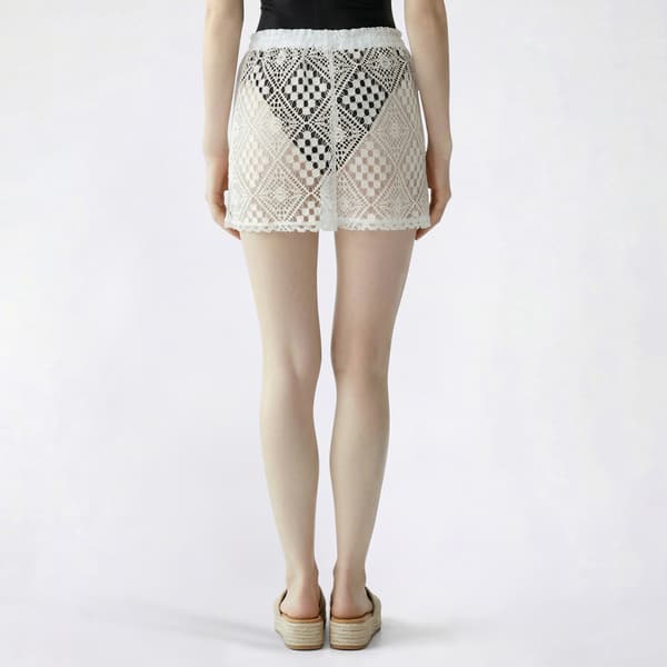 Juniors Cover Me Crochet Diamond Beach Swim Shorts