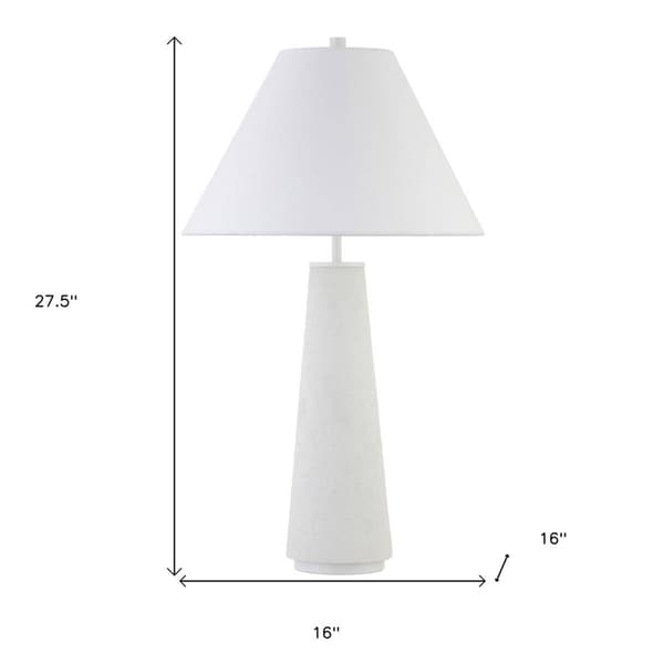 HomeRoots 28in. White Ceramic Table Lamp