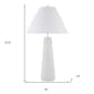 HomeRoots 28in. White Ceramic Table Lamp - image 4