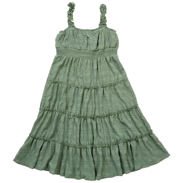 Girls (7-16) No Comment Smock Waist Tiered Maxi Dress - image 