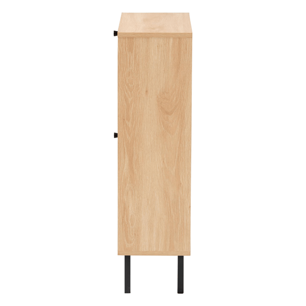 Baxton Studio Remus 12-Pair Wood Shoe Cabinet
