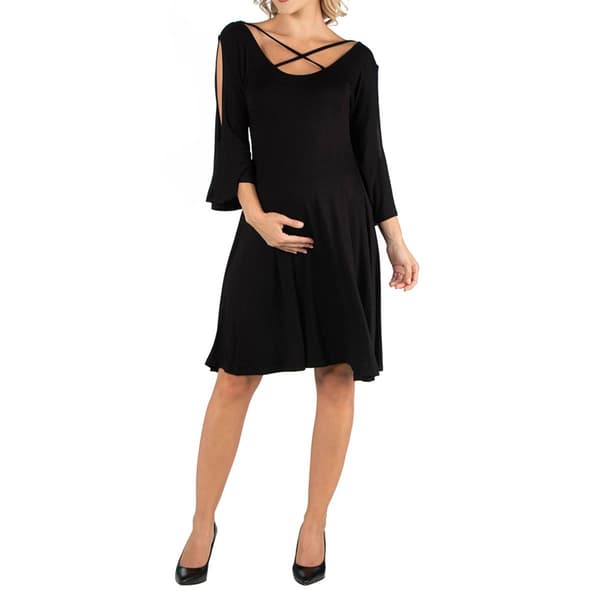 Womens 24/7 Comfort Apparel Maternity A-Line Dress - image 