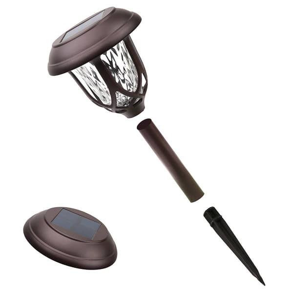 Alpine Solar Brown Pathway LED Lights - Set of 2
