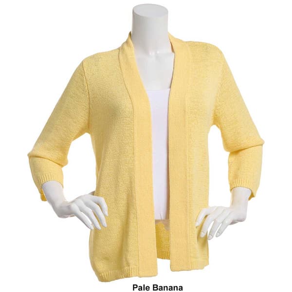 Plus Size Preswick & Moore 3/4 Sleeve Open Front Cardigan