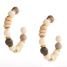 Ashley Cooper&#40;tm&#41; Beaded Open Hoop Earrings